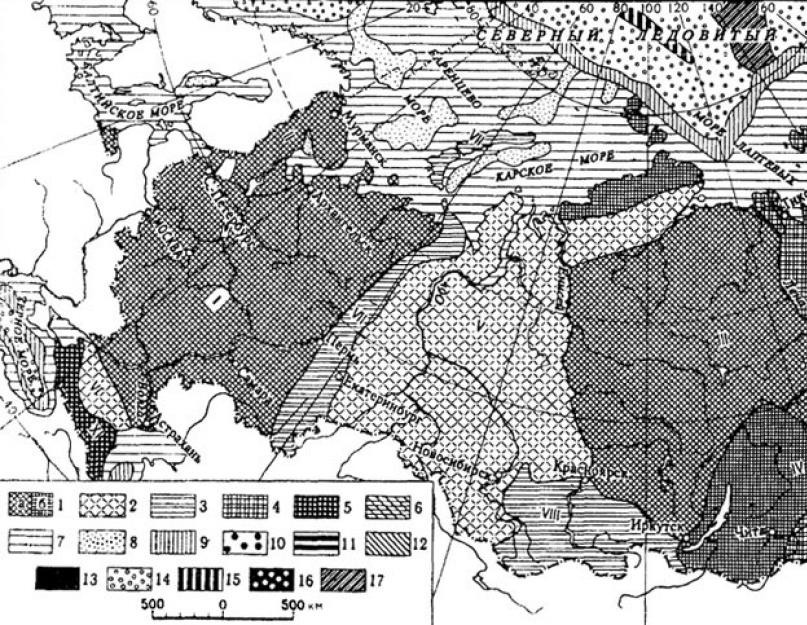 Морфоструктуры евразии карта